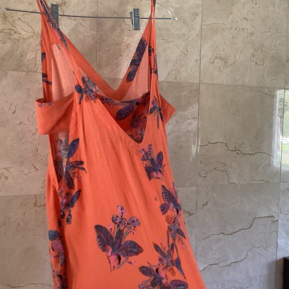 Free People Orange Crop Wide Leg Jumpsuit - S - Boho Maximalist Festival Vibes - Picture 6 of 13